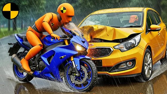 Most Epic Hydroplaning & Wet Road Crashes #3 in BeamNG.drive